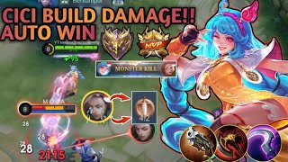 CICI BUILD DAMAGE + EMBLEM!! SUSAH MATI - CICI GAMEPLAY - CICI MLBB - CICI TERSAKIT 2024