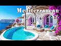 Sunny Morning in Santorini 🌊 2+ Hours Relaxing Italian Music &amp; Italian Vibes 4K