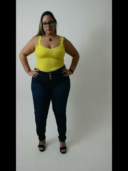 Calça Jeans Feminina Credencial Plus Size Skinny Azul
