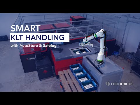 Smart KLT Handling for the Industry | AutoStore | Safelog | FANUC - video from Robominds