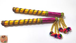how to make Dandiya Sticks from waste wooden sticks | navratri | Best out of waste