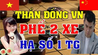 Thần đồng cờ tướng VN phế 2 xe hạ số 1 TG Vương Thiên Nhất làm chấn động cả kỳ đàn #kytien