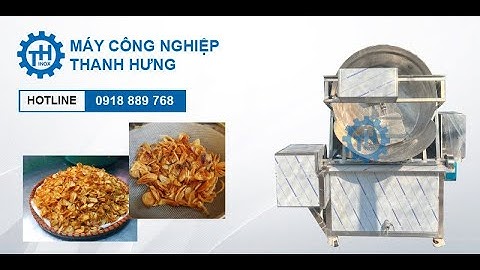Chảo chiên phi hành tỏi, thực phẩm, bánh ngập dầu bằng điện tự đảo đổ bằng Motor. Máy chiên tự động
