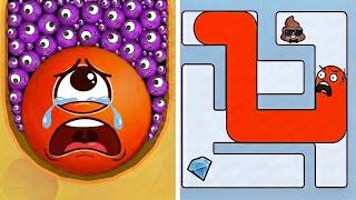 Hungry Balls Vs Pet Me Maze Puzzle Max Level SpeedRun Challenge Fails To Pro Double IQ Weekend!