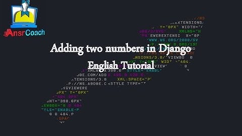 8  Adding two numbers in Django | English Tutorial