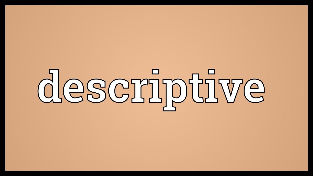 meaning of descriptive type