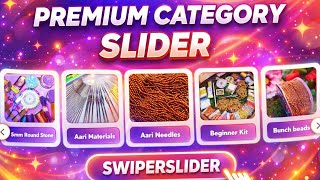 Glassmorphism WooCommerce Category Slider UI (No plugin)