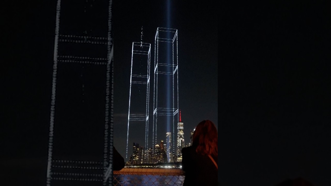 Drones light up NYC sky to honor lives lost on 9/11