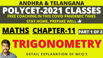 Polycet ch11 Trigonometry part 1 of 2 || AP Polycet || TS Polycet || Polycet 2021
