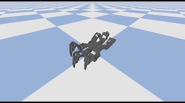 Hexapod simulation - Sinusoidal signal gait