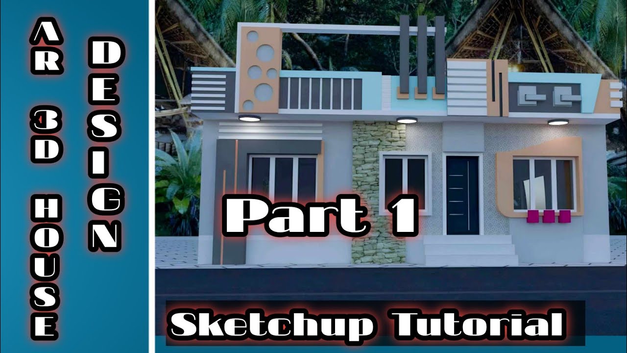 Sketchup Tutorial Part 1 One Story Building - YouTube