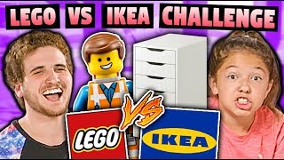 KIDS VS ADULTS: Lego VS Ikea Build Challenge!