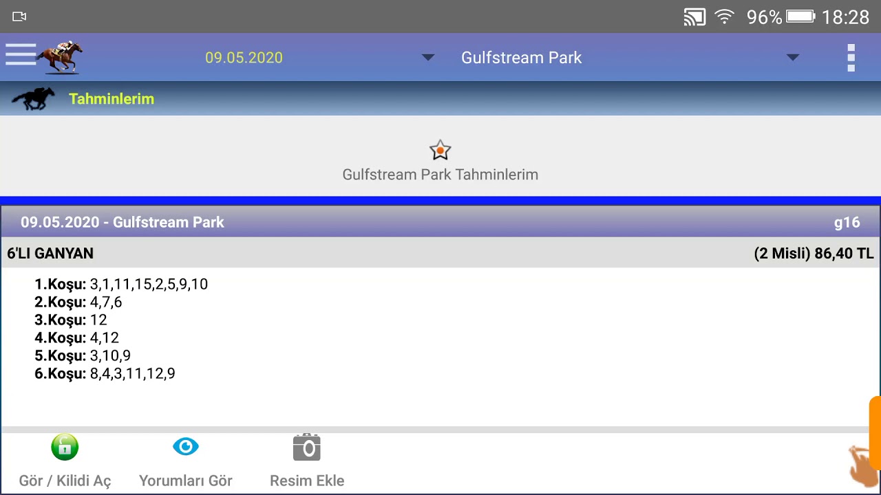 Gulfstream Park Yarış Tahminleri