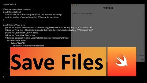 How to save a file in Swift