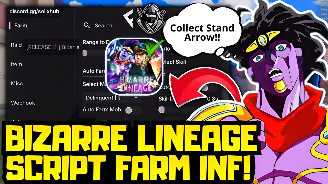 [RELEASE 🧬] BIZARRE LINEAGE SCRIPT 🎉 INF ITENS, AUTO RAID & AUTO FARM ...