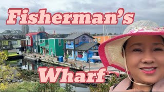 The Fisherman’s Wharf in Victoria BC, Canada. The floating houses, shops and restaurants 