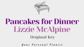 Pancakes for Dinner - Lizzy McAlpine (Original Key Karaoke) - Piano Instrumental Cover Resimi