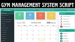 Complete Gym Management System free script with Admin Panel || Gym Master script