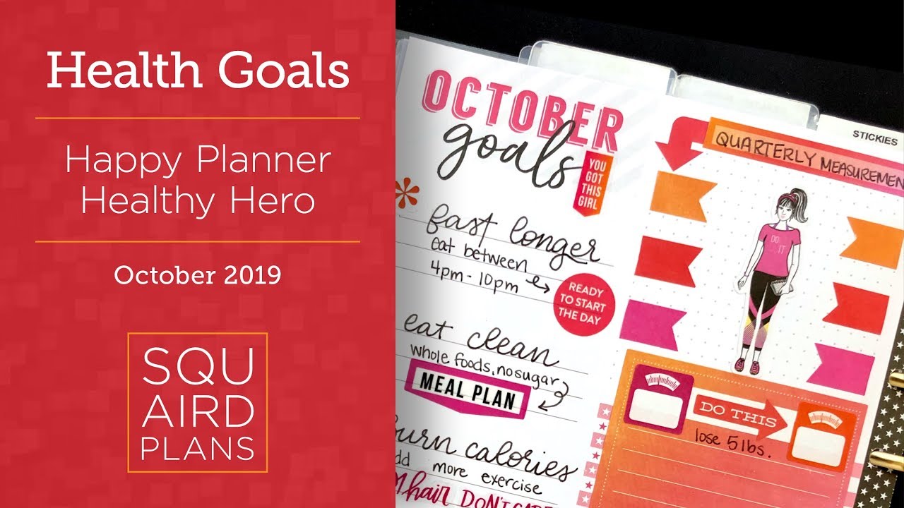 October Health & Fitness Goals :: Plan With Me :: Happy Planner Healthy Hero