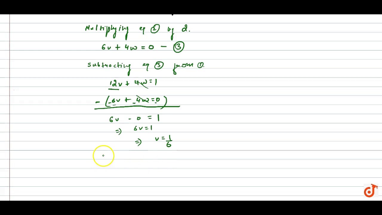 Solve 2 X 2 3y 1 6 And 3 X 2 Y 0 And Hence Find A For Which Y A X 4 Youtube