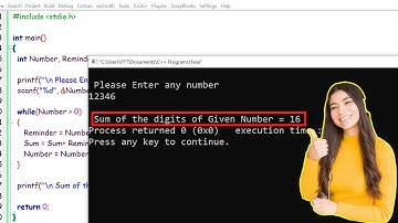 Write C Program PRINT- SUM of DIGITS in The Given NUMBER (Calculate) |Explanation in Tamil.