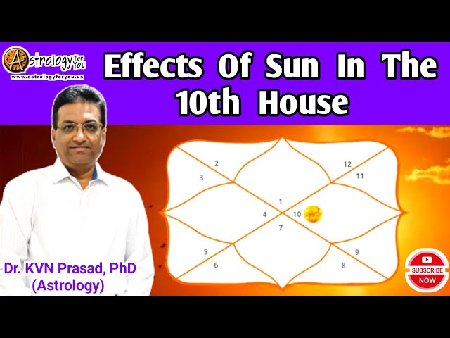 Impacts of sun in the 10 house in birth chart | 10th House & sun in Vedic Astrology #astrologytips