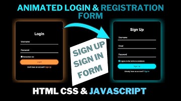 Animated Login and Registration Form in | HTML CSS | JAVASCRIPT | Login & Signup Forms with Animated