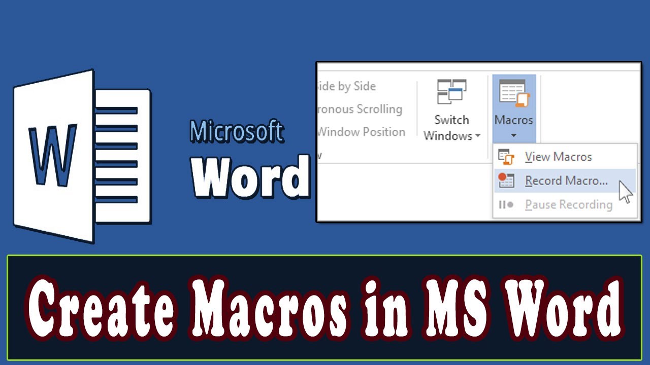 How to Create Macro in MS Word | Learn MS Word 2021 | MZ Channel - YouTube