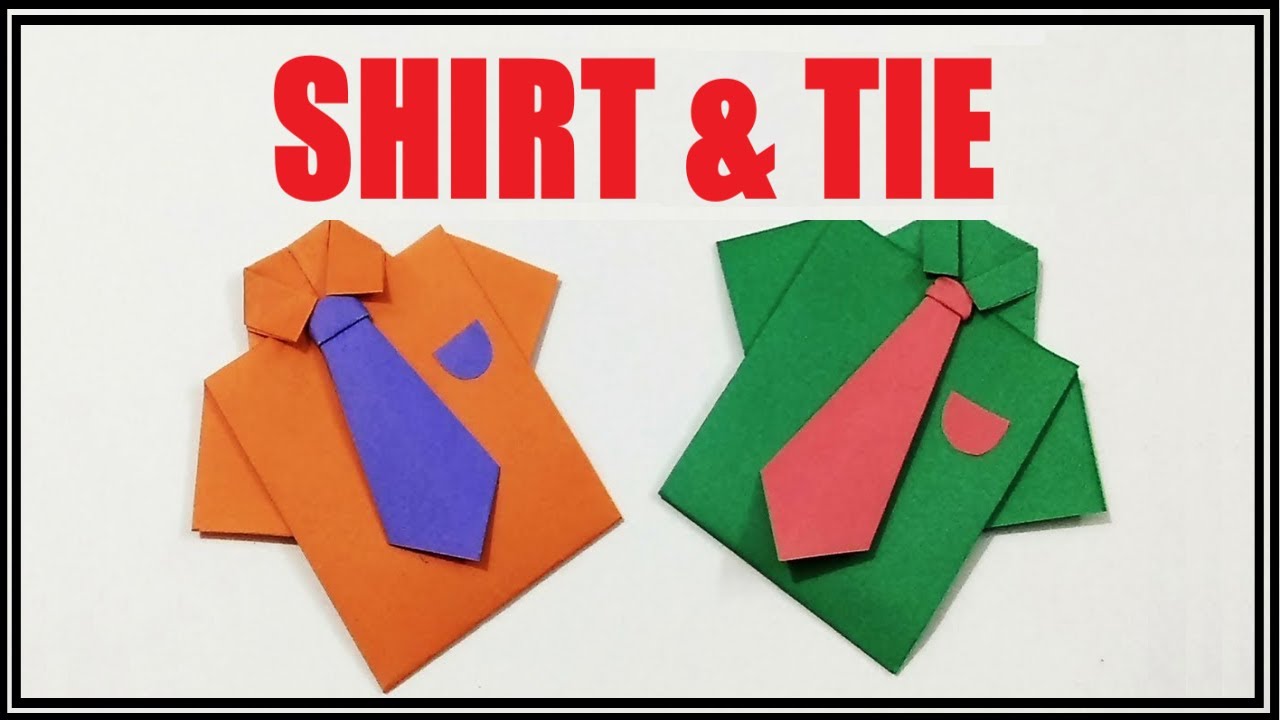 DIY Origami Paper Shirt & Tie Tutorial