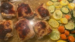 Sheet Pan Italian Chicken and Vegetable Thighs