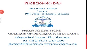 PH I | Introduction to different dosage form | Part IV