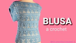 Como tejer Blusa de mujer a crochet paso a paso