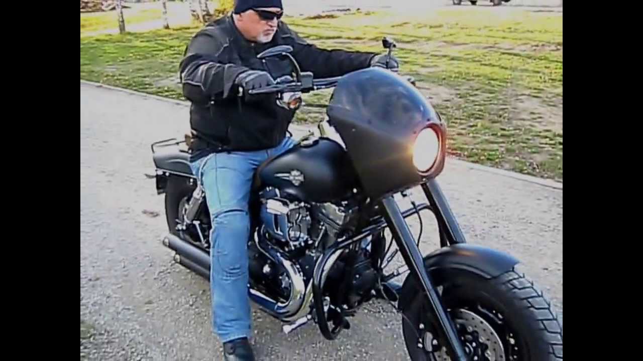 2009 Black Matt Harley Davidson Dyna Fxdf With Fairing Youtube