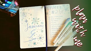 January Plan With Me | 2020 Reading Bullet Journal | Snowflake Theme