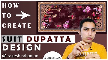 How to Create A Dupatta /Stoll Design in Photoshop For Textile #Digitalprint #fashion #designing