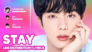 BTS - Stay (Line Distribution + Lyrics Karaoke) PATREON REQUESTED Resimi