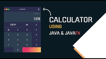 Calculator JAVAFX & JAVA Application with Modern GUI Design