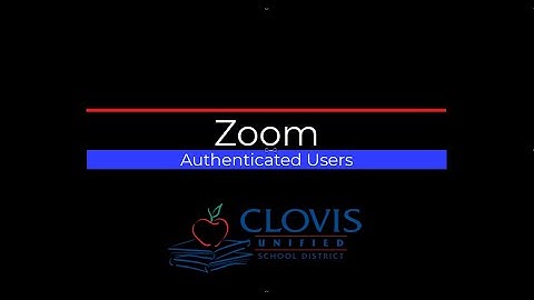 Zoom Authenticated Users