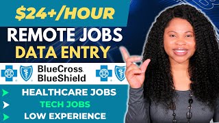 Remote Jobs: $24/Hr Data Entry Jobs Work From Home w/ Blue Cross Blue Shield (Healthcare, Tech Jobs)