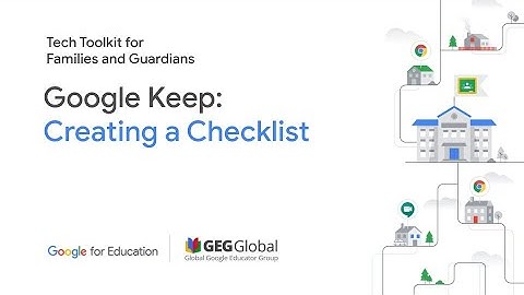Google Keep: Creating a Checklist