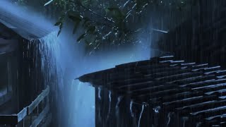 【大雨と雷の音・立体音響】夜のトタン屋根の大雨と猛烈な雷の音で不眠症を一掃してすぐに眠る- トタン・屋根のある場所で聞くきれいな雨の音！