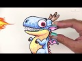 Dino craft using fabercastell connector pens