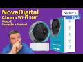 Nova digital cmera wifi 360 full vdeo 2  gravao e alertas