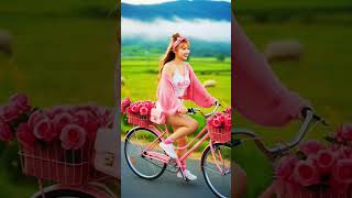 Ride a bike and enjoy cycling on your day off #ai #aivideo #music #happy #atmosphere #bicycle