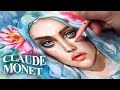 CLAUDE MONET 🌸 failure or success story? 🎨 + watercolor & color pencils painting process