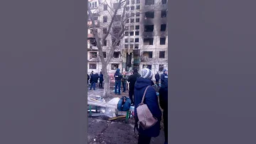 Атака мирных жителей Киева на Оболони 14.03.2022