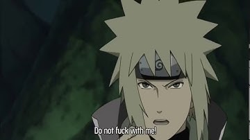 Minato uses flying thunder god on tailed beast ball