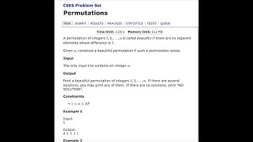 CSES | Introductory Problems | Permutations