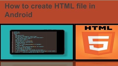 How to create an HTML file on Android phone||Learn new thing||