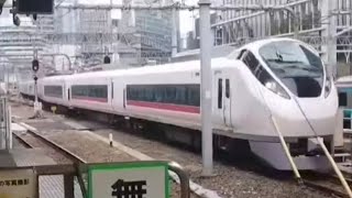 E657系K3編成が特急ひたち6号品川行きとして東京駅に入線到着するシーン